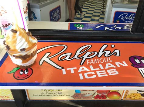 Ralph's famous italian ices - Ralph’s Famous Italian Ices. 15 $ Inexpensive Ice Cream & Frozen Yogurt. Swirls and Twirls. 77 $$ Moderate Ice Cream & Frozen Yogurt. Marshall’s Ice Cream Bar. 119 